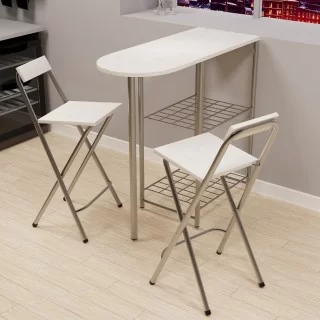 Folding bar deals table and chairs